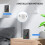 5-in-1 luchtkwaliteitsmonitor, USB oplaadbare CO2-detector wit 3