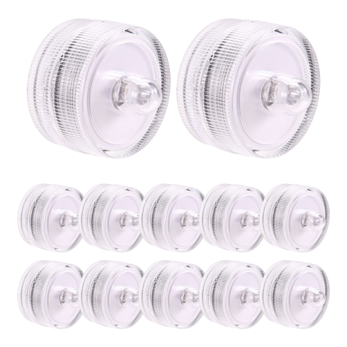 12 luces LED sumergibles, velas de té, funciona con pilas 1