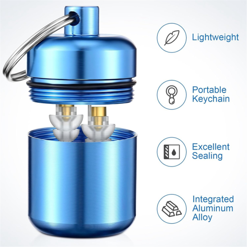 4 Pack Ear Plug Carrying Case Keychain, Keychain Pill Holder Case 2
