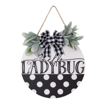 Black Spring and Summer Welcome Sign for Front Door, for Porch, Patio
