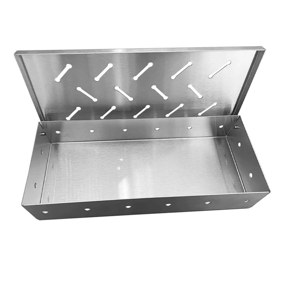 Caja Ahumadora Para Barbacoa Con Astillas De Madera Para CarbóN Vegetal En Interiores Y Exteriores-image