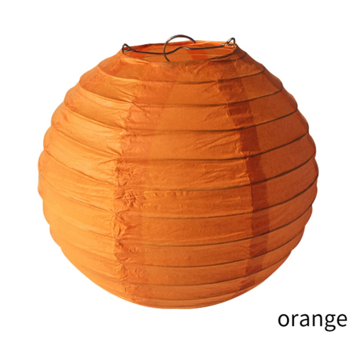 Orange Paper lanterns, diy round lanterns suitable for weddings 1