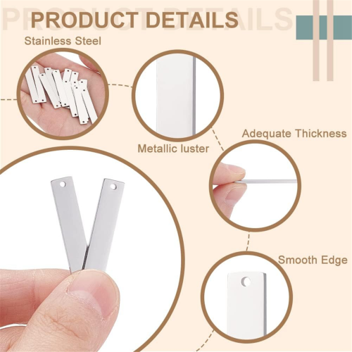 16Pcs 304 Stainless Steel Connector Charms 2