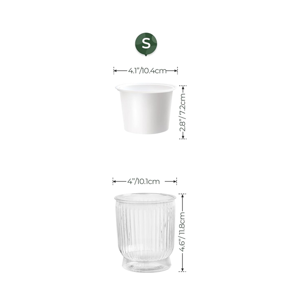 Self Watering Plant Pots, 4In Small Plant Pots, Self Watering Planter-image-OPC-PHRQ9RD-NEW