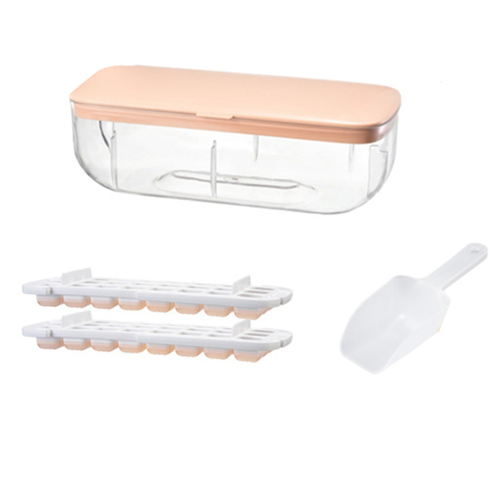 Glacière double en silicone de grande capacité, 48 glacières, rose