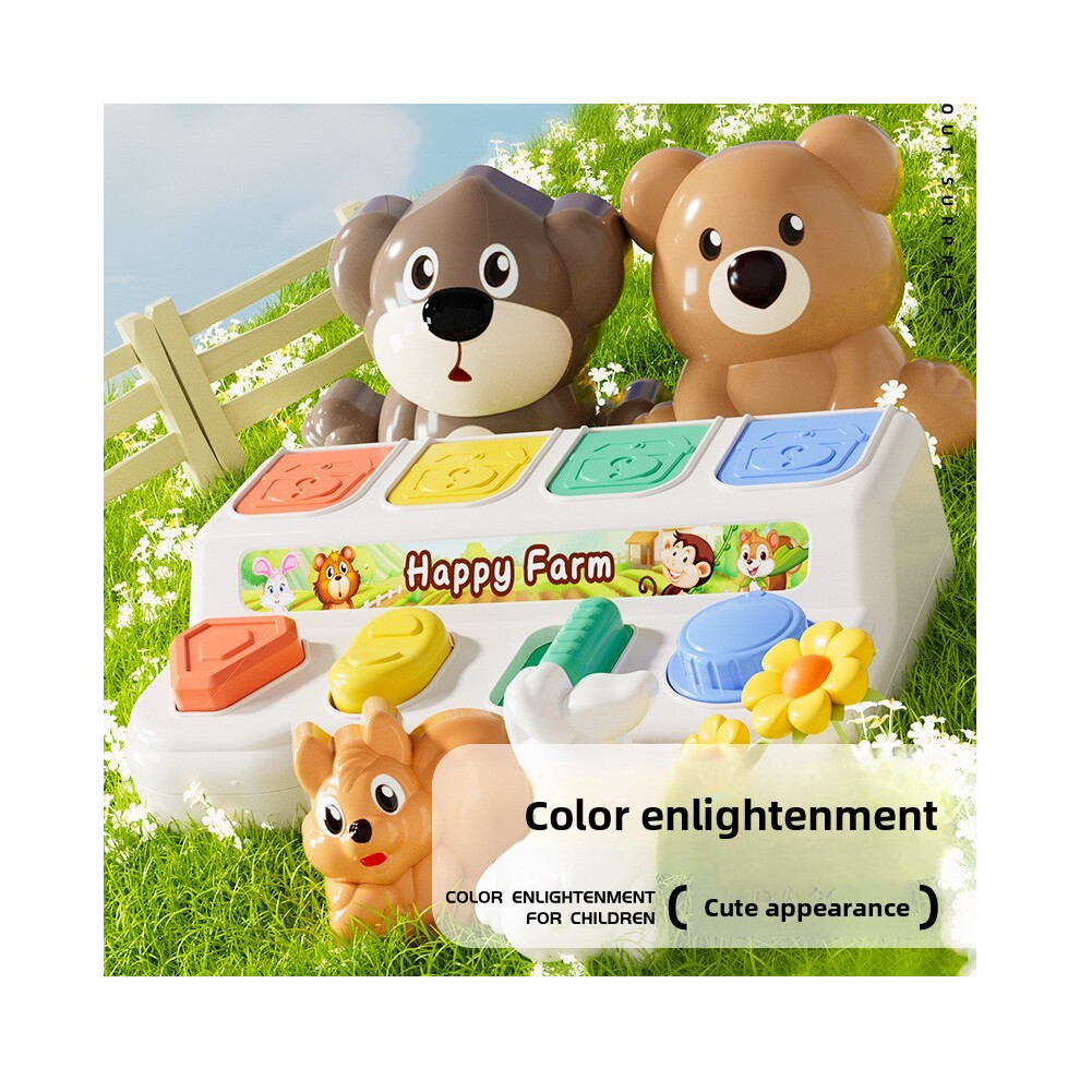Hide Squirrel Rabbit Seek Toy Push Switch Early Sensory Development Education