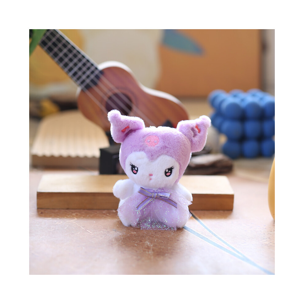(Purple) Plush Sanrio Kuromi Charm With Short Pile Material For Bag Collectors Accessory And-image-OPC-PHRQYSQ-NEW