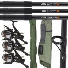 Fishing Carp Rods 12ft 2pc & NGT 2BB Runner Reels + 3 Rod Holdall Bag 3x
