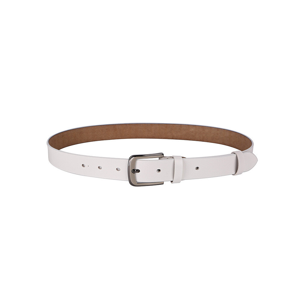 (White,105cm)Ceinture élégante en cuir avec fermeture à épingle design pour bureau quotidien et style décontracté