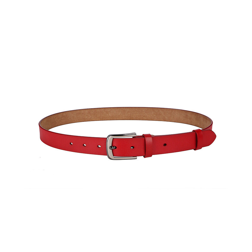 (Red,105cm)Ceinture élégante en cuir avec fermeture à épingle design pour bureau quotidien et style décontracté