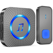 Wireless Doorbell, 300M Long Range Waterproof Doorbell Electronic Chime, Chime Kit with Plug-in Receivers