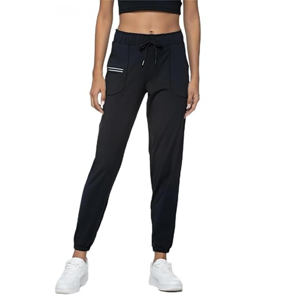 Pantalon de jogging pour femme avec poches, taille élastique, pantalon de sport, de gym, confortable, pour le yoga et la course à pied