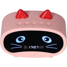 LINJOU Multifunctional Wireless Alarm Clock Bluetooth Speaker(pink)