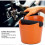 Coffee Grounds Knock Box,  Anti Slip Coffee Grind Dump Bin for Coffee Shop(Orange 7