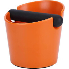 Coffee Grounds Knock Box, Anti Slip Coffee Grind Dump Bin for Coffee Shop(Orange