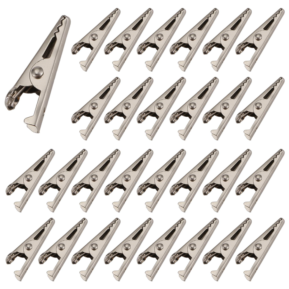 100Pcs 1.06In / 27Mm Mini Metal Alligator Clips, Crocodile Clamps 4763517320172
