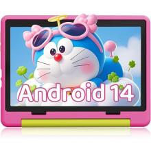 Laptok Kids tablet 10 inch Android 14 Tablets, 14GB RAM+64GB ROM Pink