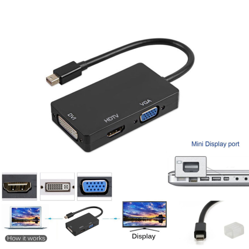 Mini Display Port for to VGA DVI Adapter 2