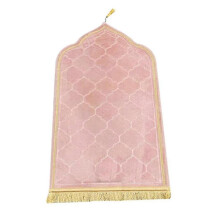 Muslim Prayer Rug Portable Travel Worship Mat Ramadan Non-Slip Carpet Embossing Floor Carpets Pink