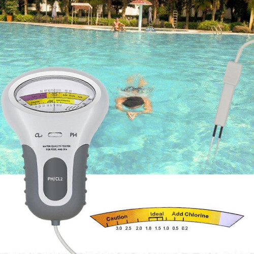 Digitaler pH-Wassertester, Chlortester, Schwimmbadwasserqualitätsanalyse (keine Batterie), digitales pH-Meter 1