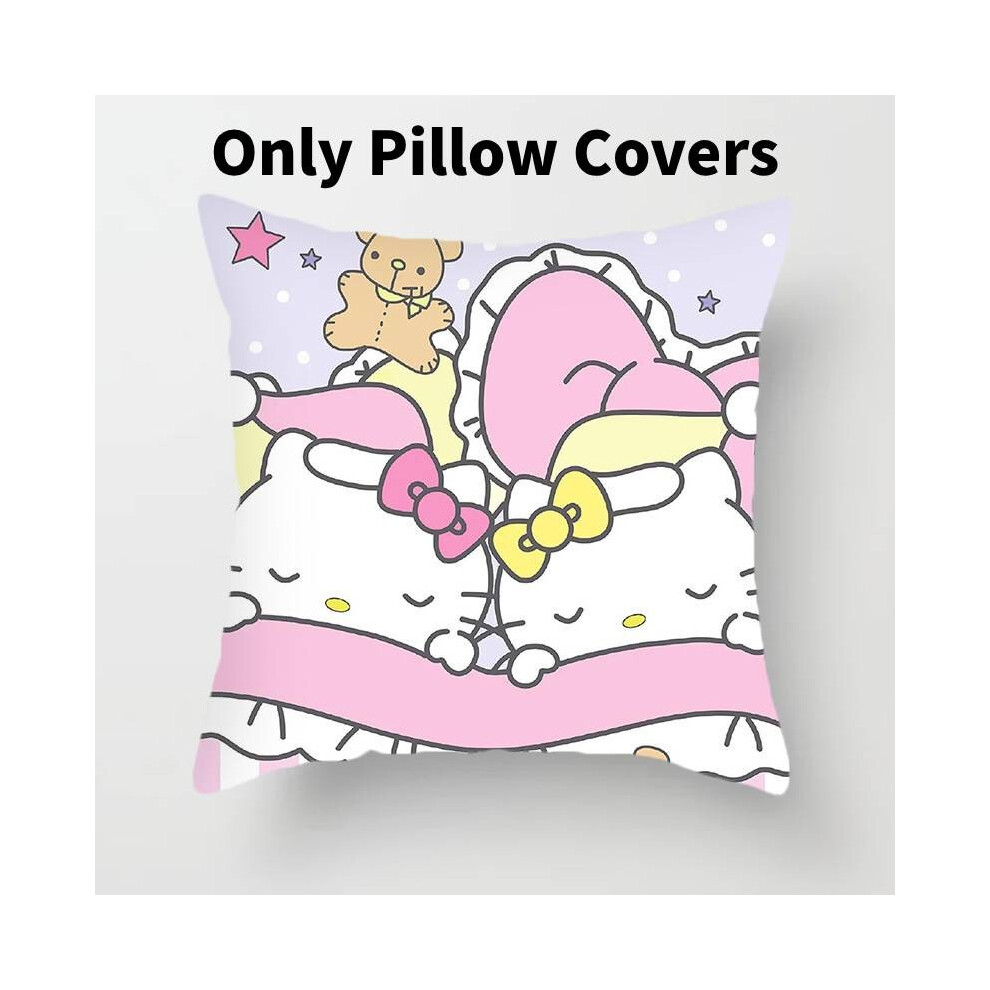 (Hello Kitty I)Housse de coussin décorative Sanrio Hello Kitty rose fille dortoir salon fournitures