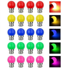 20 Pcs LED Bulb Color B22 3W Equivalent 30W 240LM B22 Bayonet Bulbs Garland Color LED Multicolor Bulbs for Home Bar Party