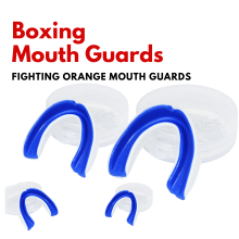 Premium Boxing Mouthguard Single Blue Arch Design