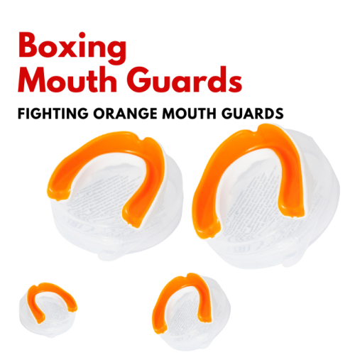 Premium Boxing Mouthguard Single Orange Arch Design