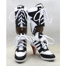 (EUR 38 = UK 4.5)Batman Comics Suicide Squad Harley Quinn Cosplay Pu Highheels Costume Boots