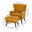 Living And Home (Yellow) Upholstered Leisure Chair with Footstool 7