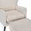 Living And Home (Beige) Upholstered Leisure Chair with Footstool 6
