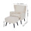 Living And Home (Beige) Upholstered Leisure Chair with Footstool 7