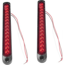 Truck Trailer RV 10 Inch Red LED Third Strip Brake Lights - 2X 15 LEDs