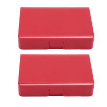 2 pezzi scatola portatile rossa per acquerelli, tavolozza a 12 vani