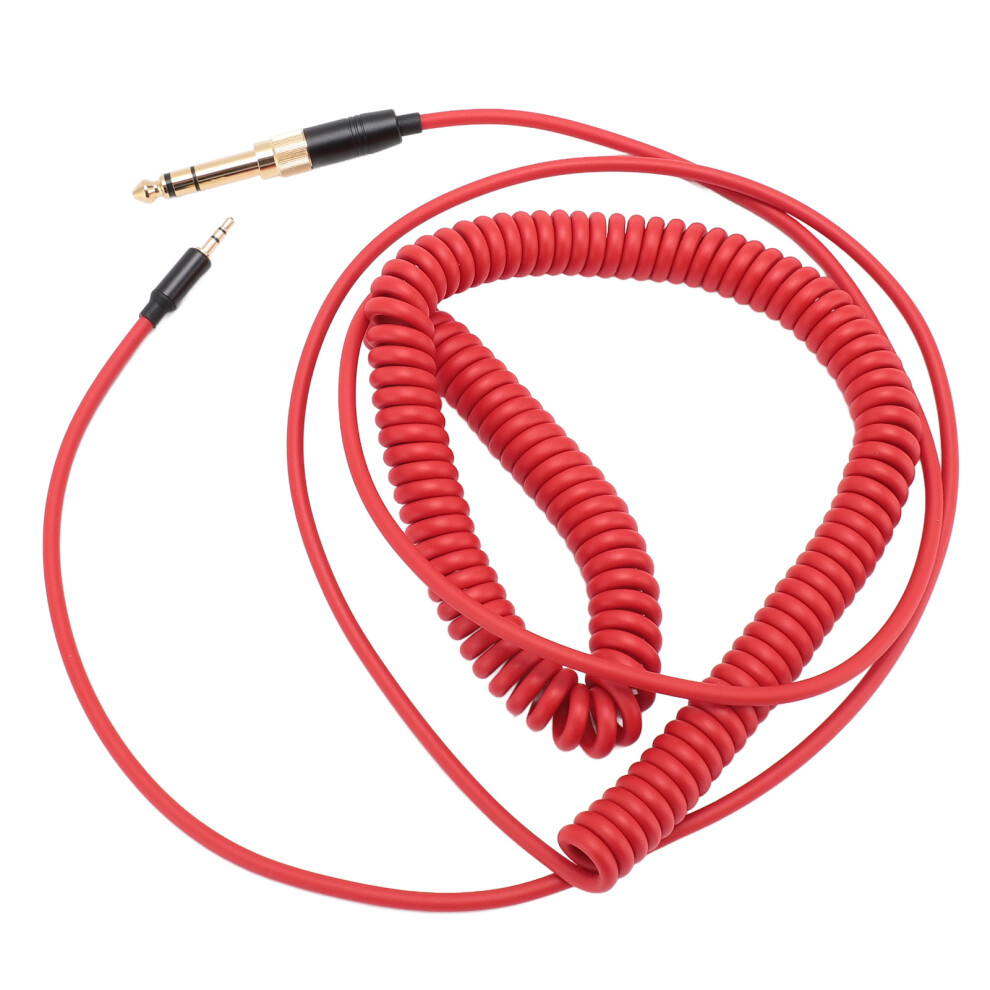 Coiled Headphone Cable Plated Connector Replacement Headset Sound Cord For Nc700 Qc45 Qc35 Qc25 Oe2 Oe2i Soundtrue Gold/Red 5001316780407