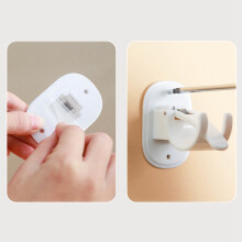 Curtain Rod Holder Hook Hole Free Self Adhesive Curtain Fixed Clip Hanging Rack Hook