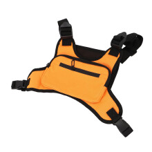 Bolso de pecho tipo chaleco de gran capacidad, talla única, naranja