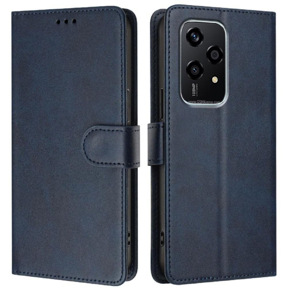 (Blue) Classic Style Flip Case For Honor 200 Lite Wallet Case Rfid Blocking Magnetic Closure Shockproof Card Holder Blue 764563786824
