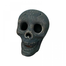 (Musta) Ihmisen pään luurankokallohahmot, veistos Halloweeniin, kodinsisustukseen, käsityöpatsaat, kokoelma, sisustus
