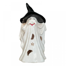 Halloween-haamu noidanhatulla, hartsihaamuveistos, aavemainen festivaali, LED-valo, retro-pelottavat koristeet sisätiloihin