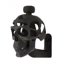 Support de rangement pour casque de moto, vélo, sport, crâne noir, figurine 3D effrayante en résine, décoration d'Halloween