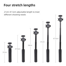 Q-5 Trípode mini de 18,7 pulgadas para selfie, 1 kg / 2,2 lb