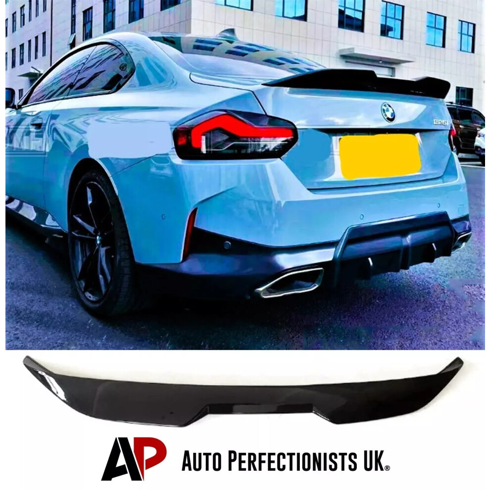 For Bmw 2 Series G42 Rear Boot Spoiler Wing Lip M Sport Performance 2022 Black 5061072663246