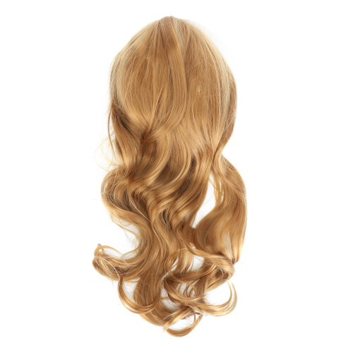 Perruque longue bouclée pour femmes, châtain clair, taille ajustable 1