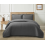 (Grey, Single) Diamond Quilted Bedspread Bed Throw Bedding Set 1