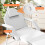 Homcom (White) HOMCOM 3 Section Adjustable Massage Table, Beauty Bed for Spa, Lash 7