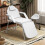 Homcom (White) HOMCOM 3 Section Adjustable Massage Table, Beauty Bed for Spa, Lash 1