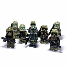 Kashyyyk Battle Pack Custom Star Wars Mini 8PCS Figures Green Camouflage Clone Troopers