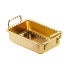 (20 cm, Gold) Obstschale aus rostfreiem Stahl, Salatschüssel aus Metall, Arbeitsplatten, Obstteller,