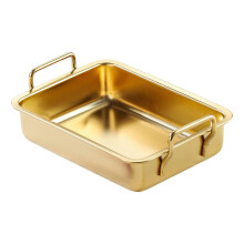 (18 cm, Gold) Salatschüssel aus Metall, moderner Obstkorb, Arbeitsplatten, Snacktablett, große Servierschüssel,